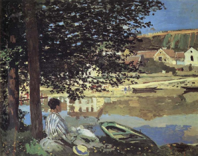 Claude Monet Au Bord de l-Eau,Bennecourt Norge oil painting art